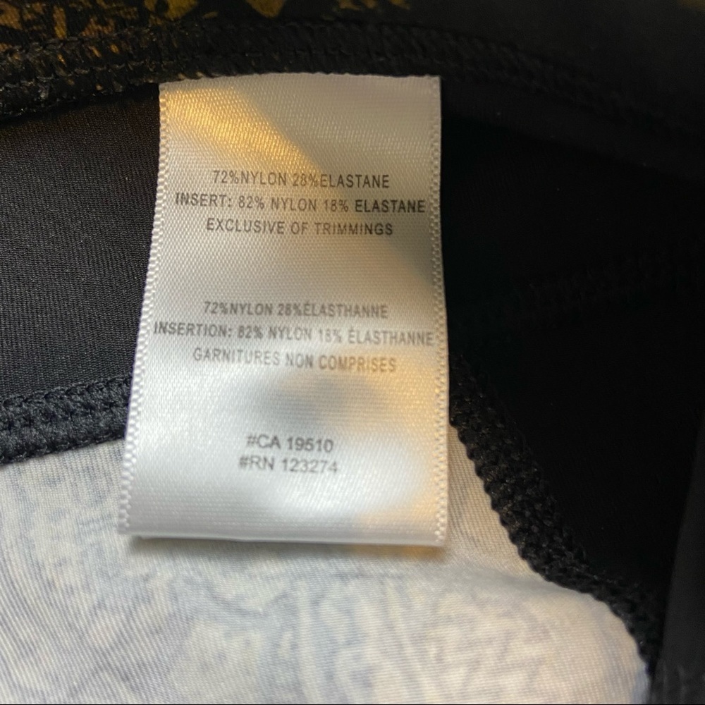 Lole Burst Black and Gold Print Ankle Leggings. Size Small. EUC - Picture 9 of 13